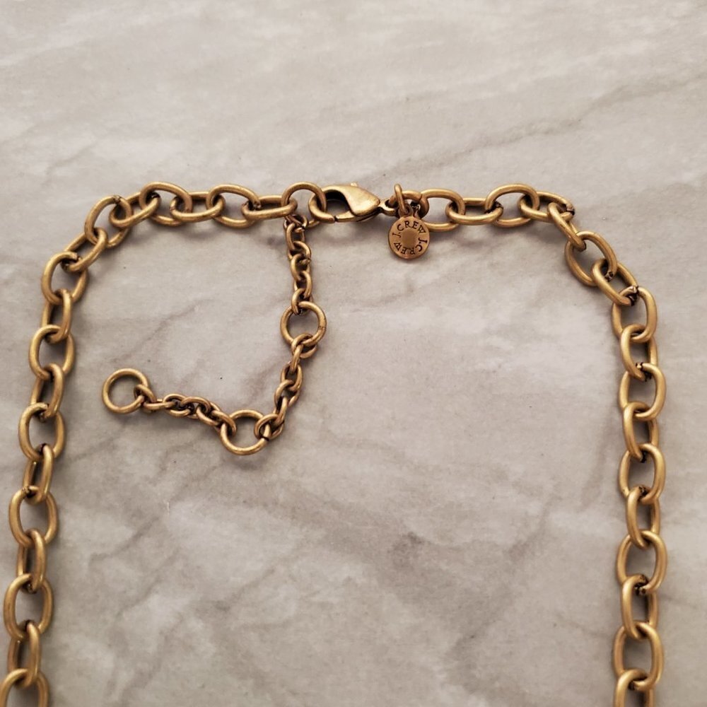 💖 J.Crew Classic Rhinestones Crystal Cluster Antique Statement Necklace 💖 - Picture 10 of 14